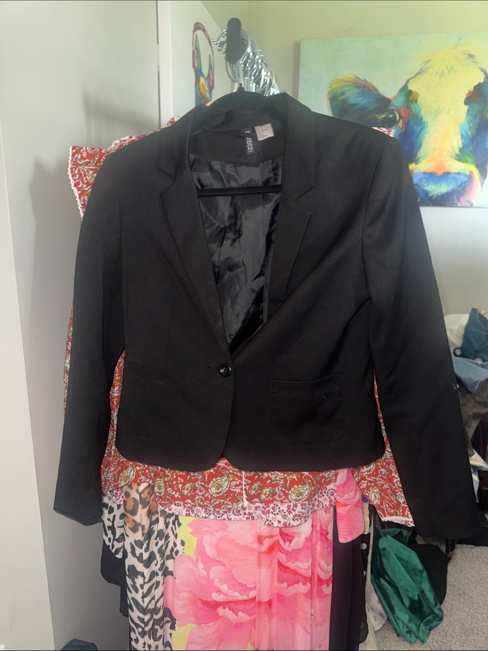 H&M Black Single-Button Women's Blazer